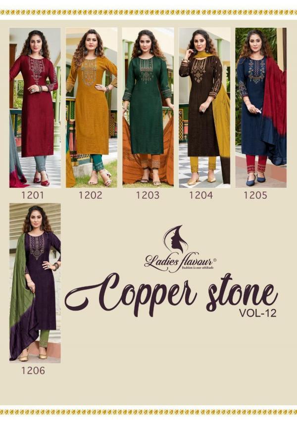 Ladies Flavour Copper Stone 12 Festive Wear Ready Made Collection
